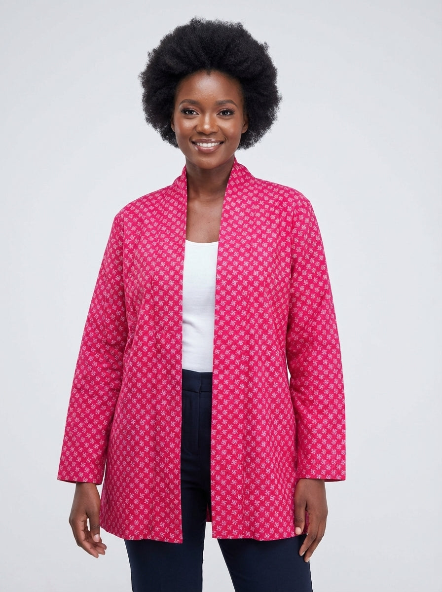 Tari Designs Shweshwe Classic Top in pink